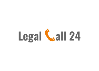 Legal Call 24 grey and orange logo